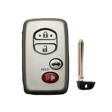 Keyless Factory KeylessFactory: 4 BUTTON REMOTE SHELL FOR SILVER TOYOTA SMART KEY SKS-TOY-105
